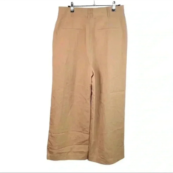 Rag & Bone Tan Dark Khaki Ivy Wide Leg Ankle Length Culotte Pant - Picture 3 of 10